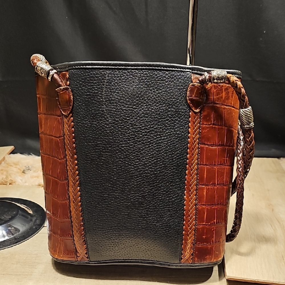 Black Leather Patch with Logo - image 6